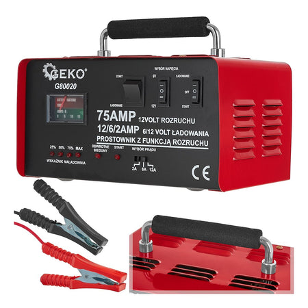 Acculader met GS/CE 75A 6/12V GEKO