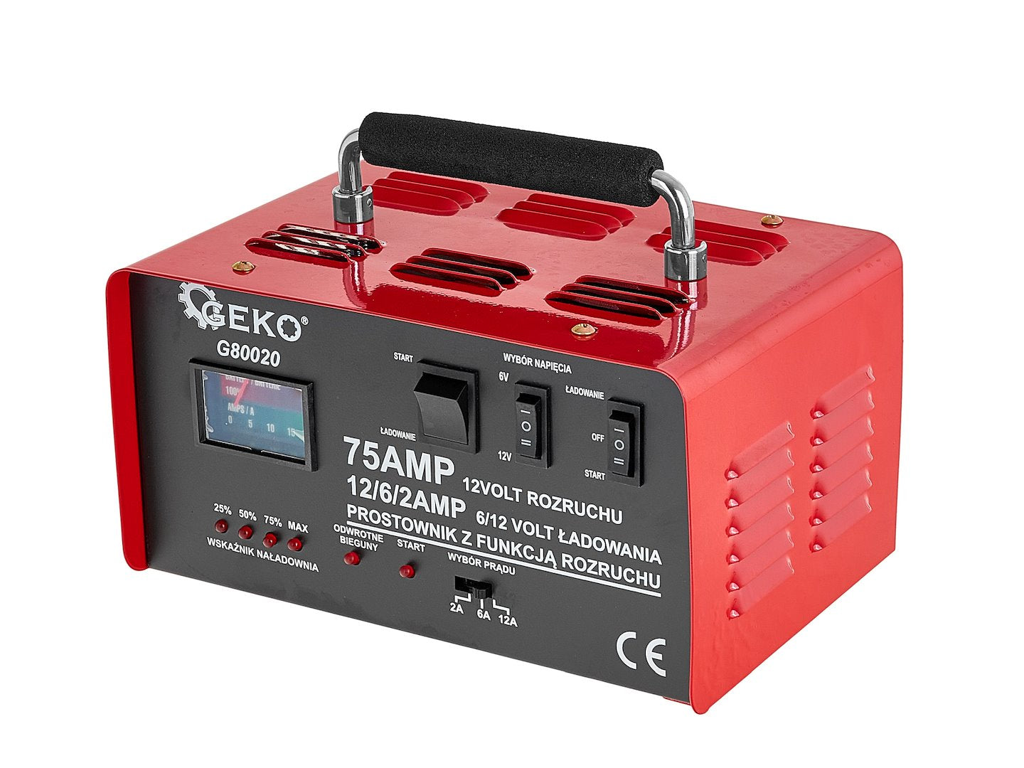 Acculader met GS/CE 75A 6/12V GEKO