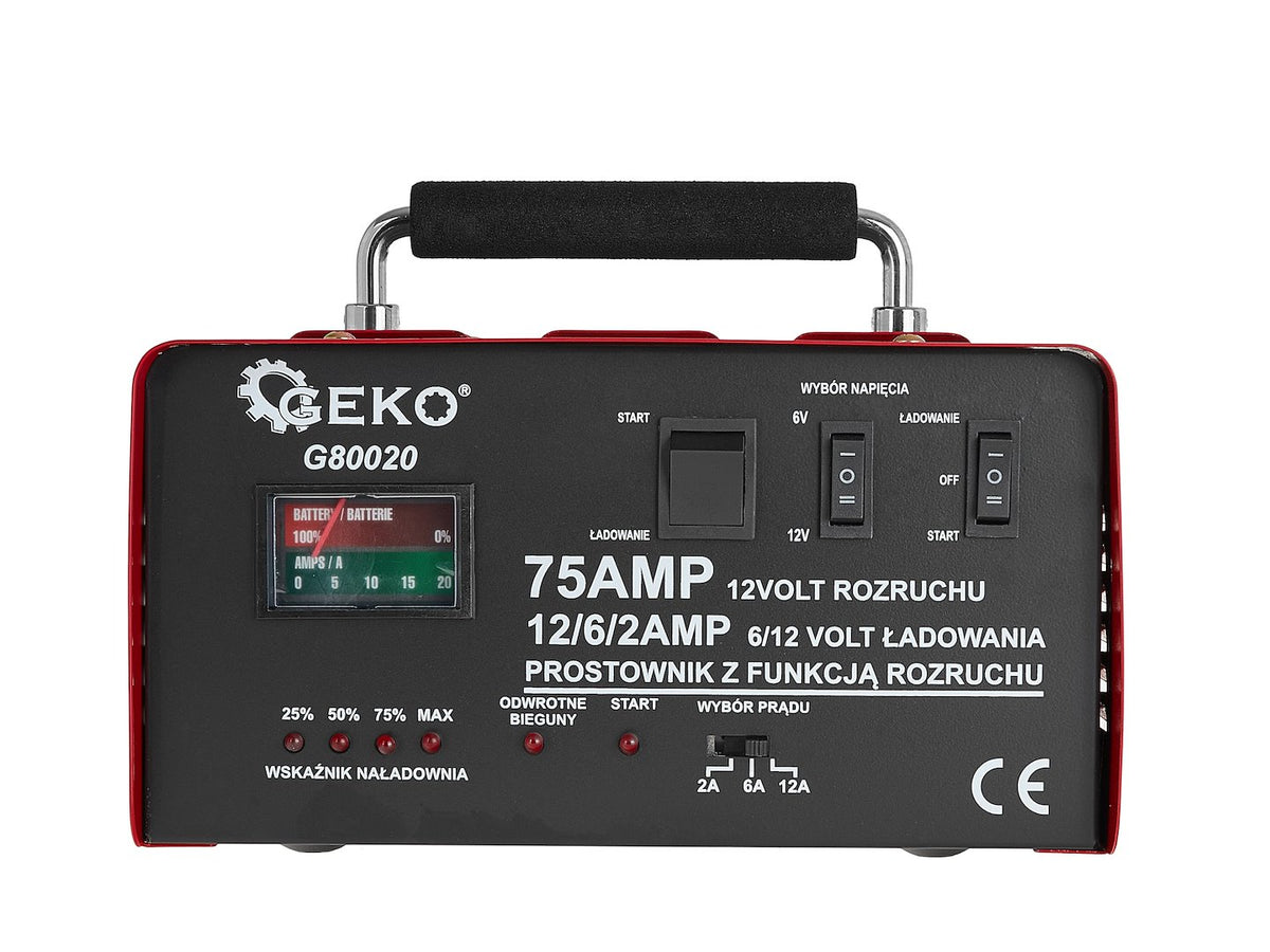 Acculader met GS/CE 75A 6/12V GEKO