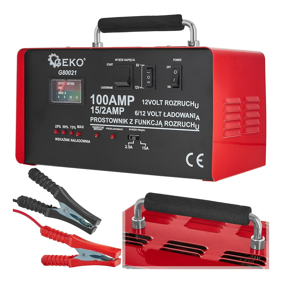 Acculader met GS/CE 100A 6/12V GEKO