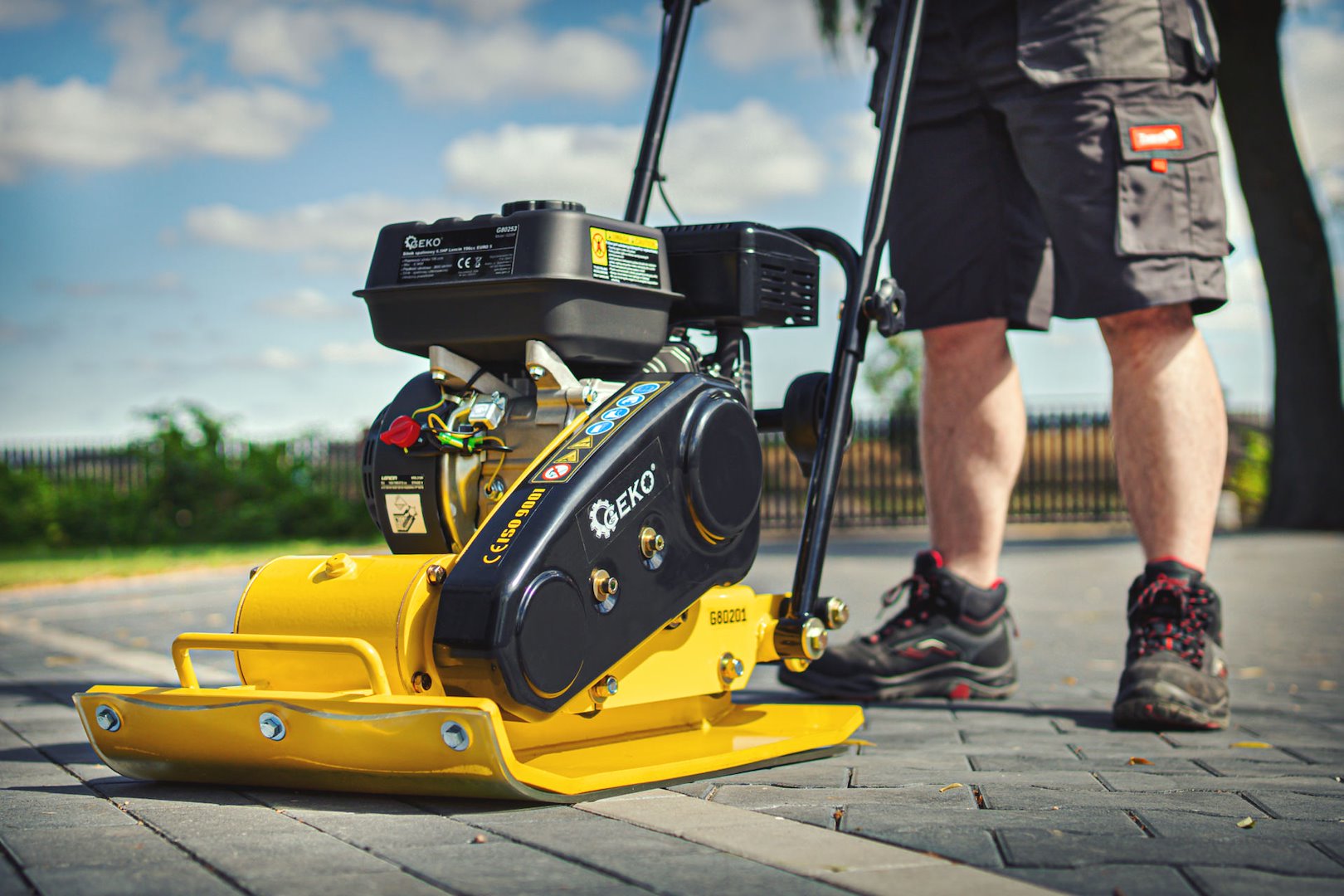 Betonplaat trilplaat CNP80/76KG Loncin-motor