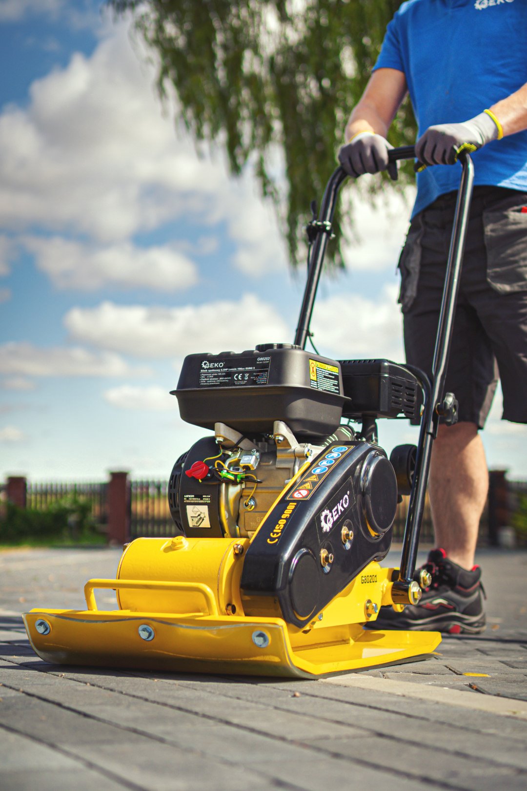 Betonplaat trilplaat CNP80/76KG Loncin-motor