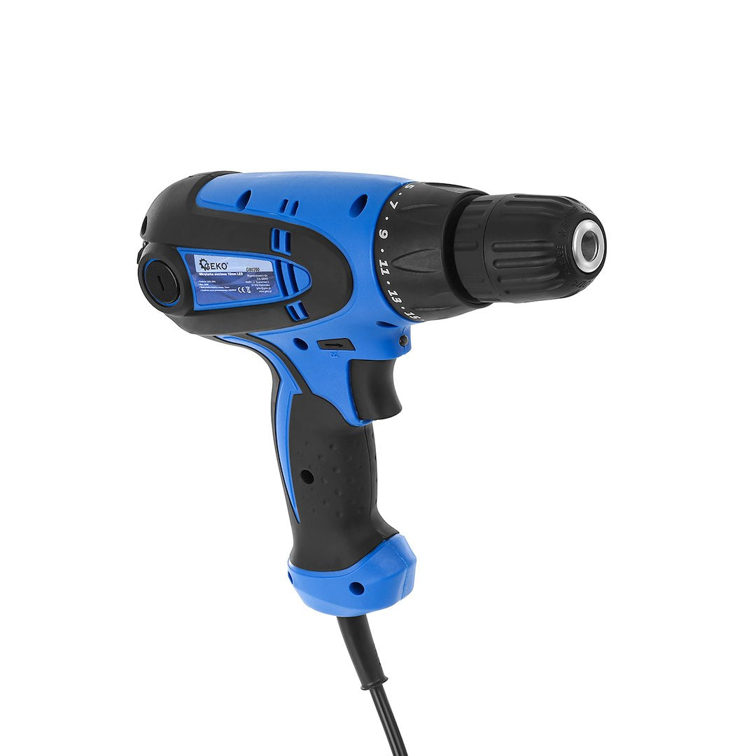 Omkeerbare compacte boor/schroevendraaier LED 230V
