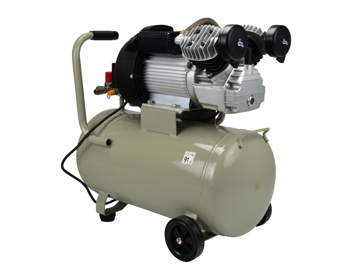 50L oliesmerende luchtcompressor V-Twin 8 bar 410 L/min