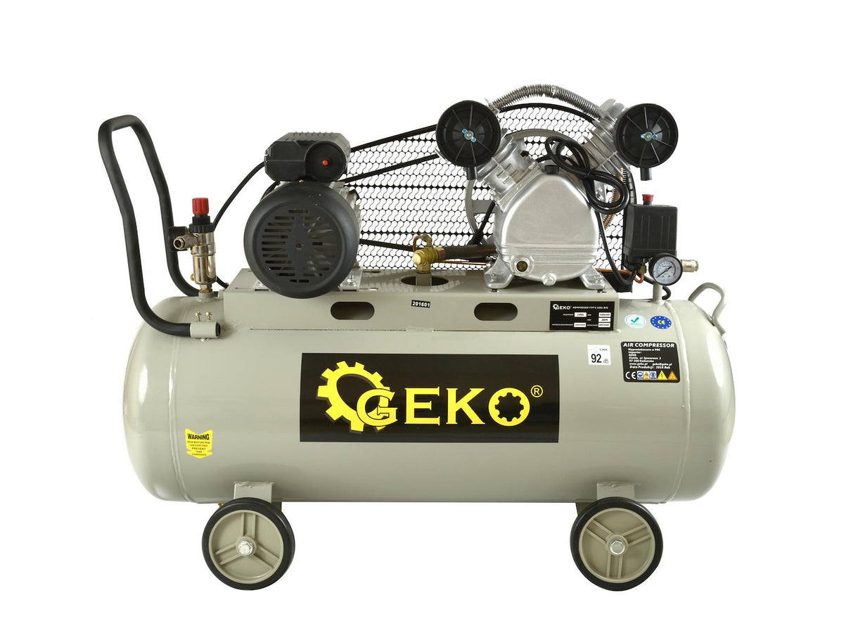 100L oliesmerende luchtcompressor V-Twin 9 bar 390 L/min GROOT