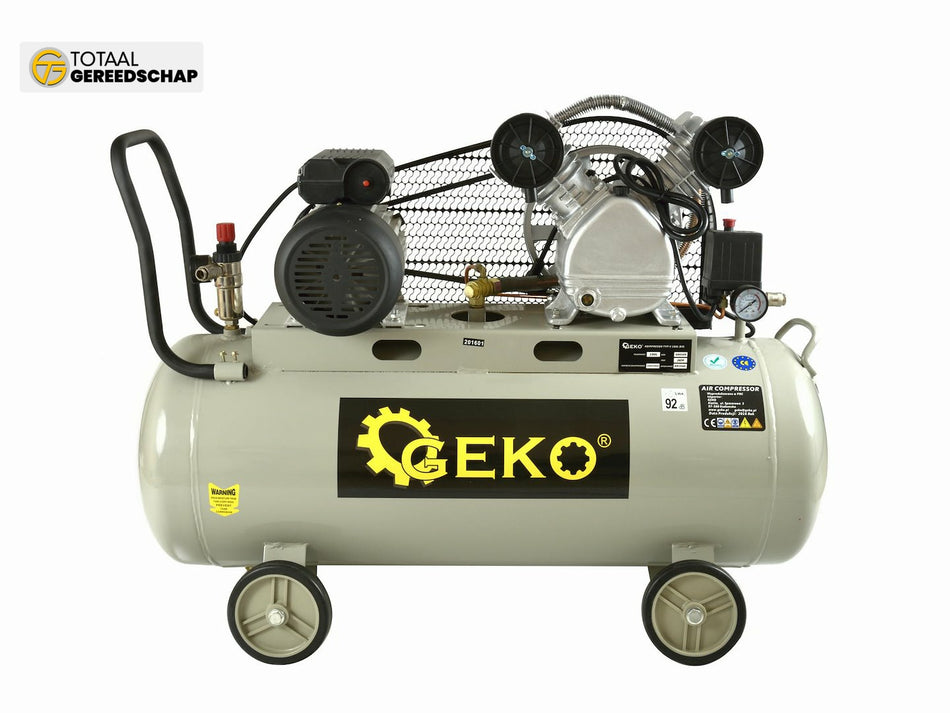 100L Oil Lubricated Air Compressor V-Twin 9 bar 390 L/min BIG