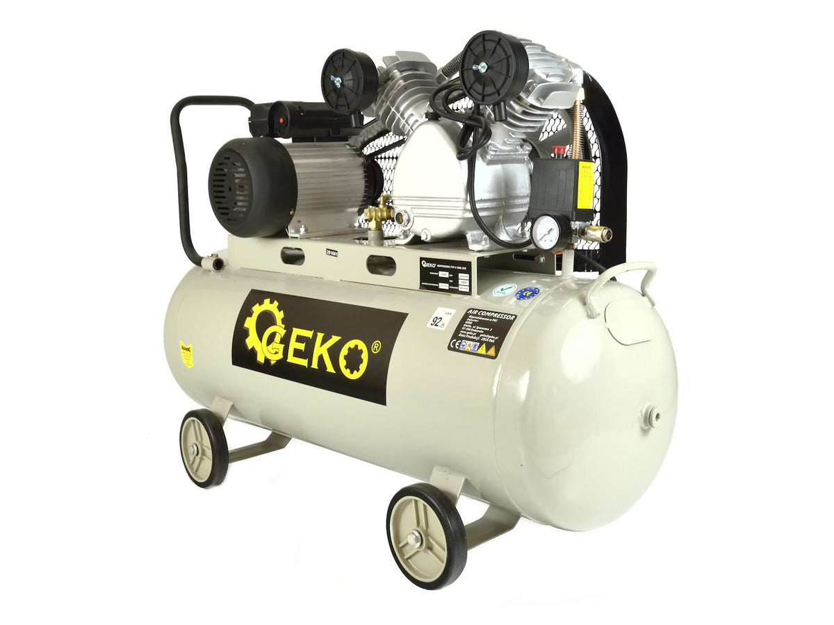 100L oliesmerende luchtcompressor V-Twin 9 bar 390 L/min GROOT