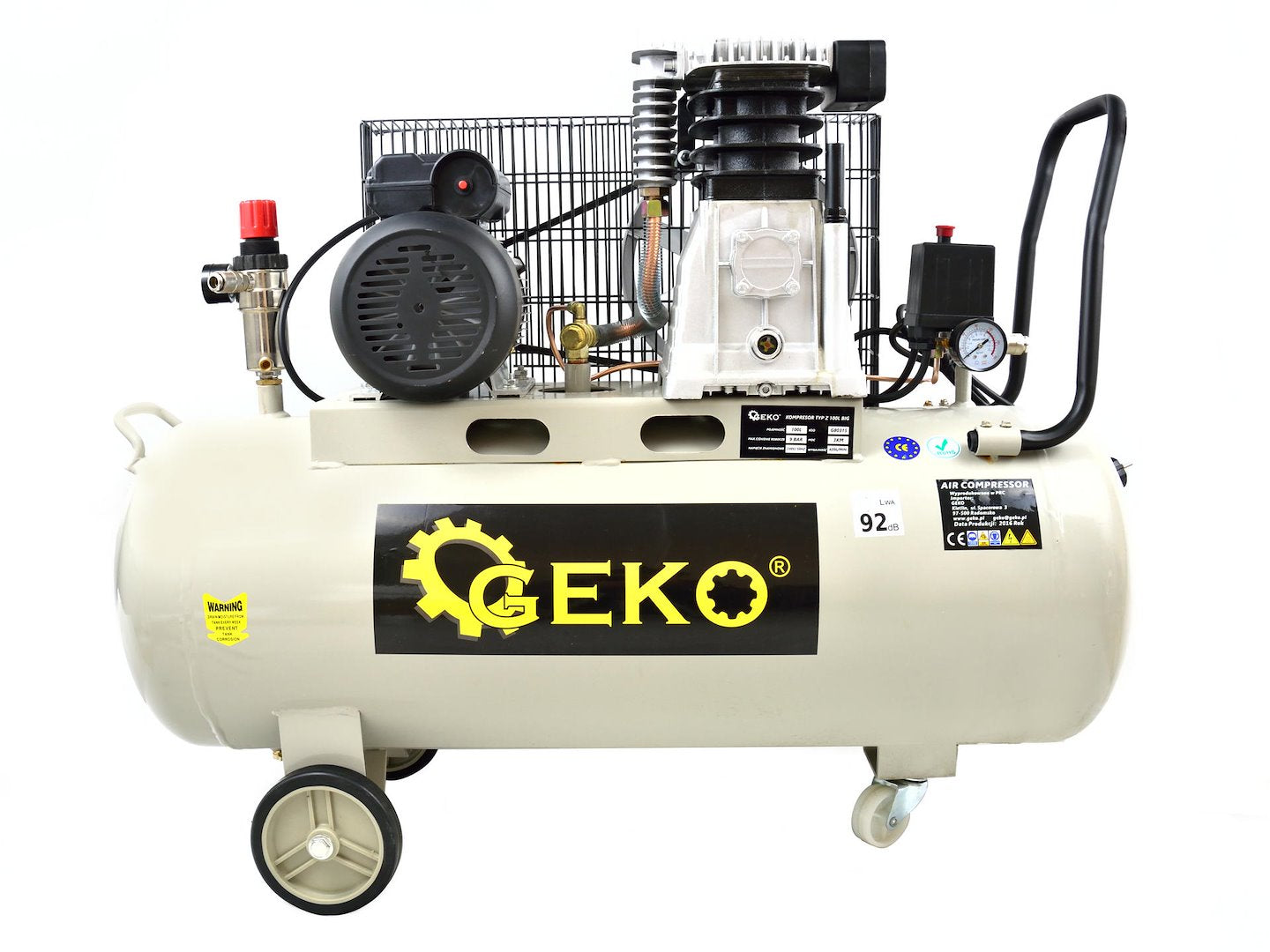 100L oliegesmeerde luchtcompressor type Z 9 bar 420 L/min GROOT