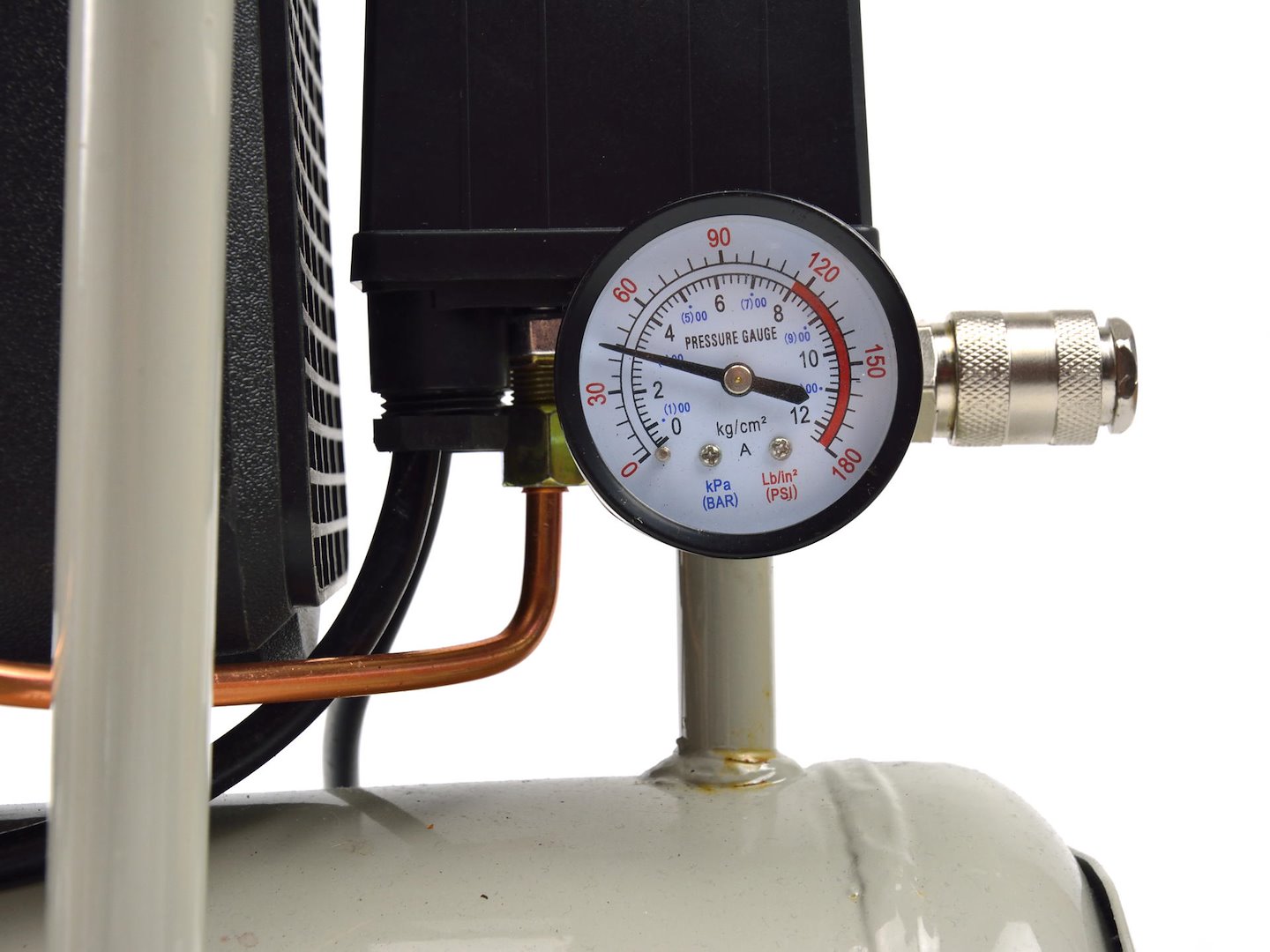 8L oliegesmeerde luchtcompressor 8 bar 118 L/min