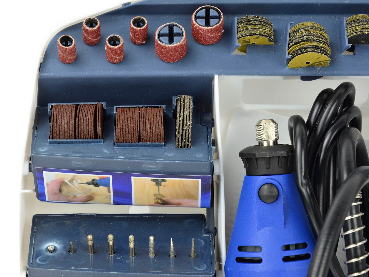 Multitool met flex-as en accessoire-assortiment 300 stuks