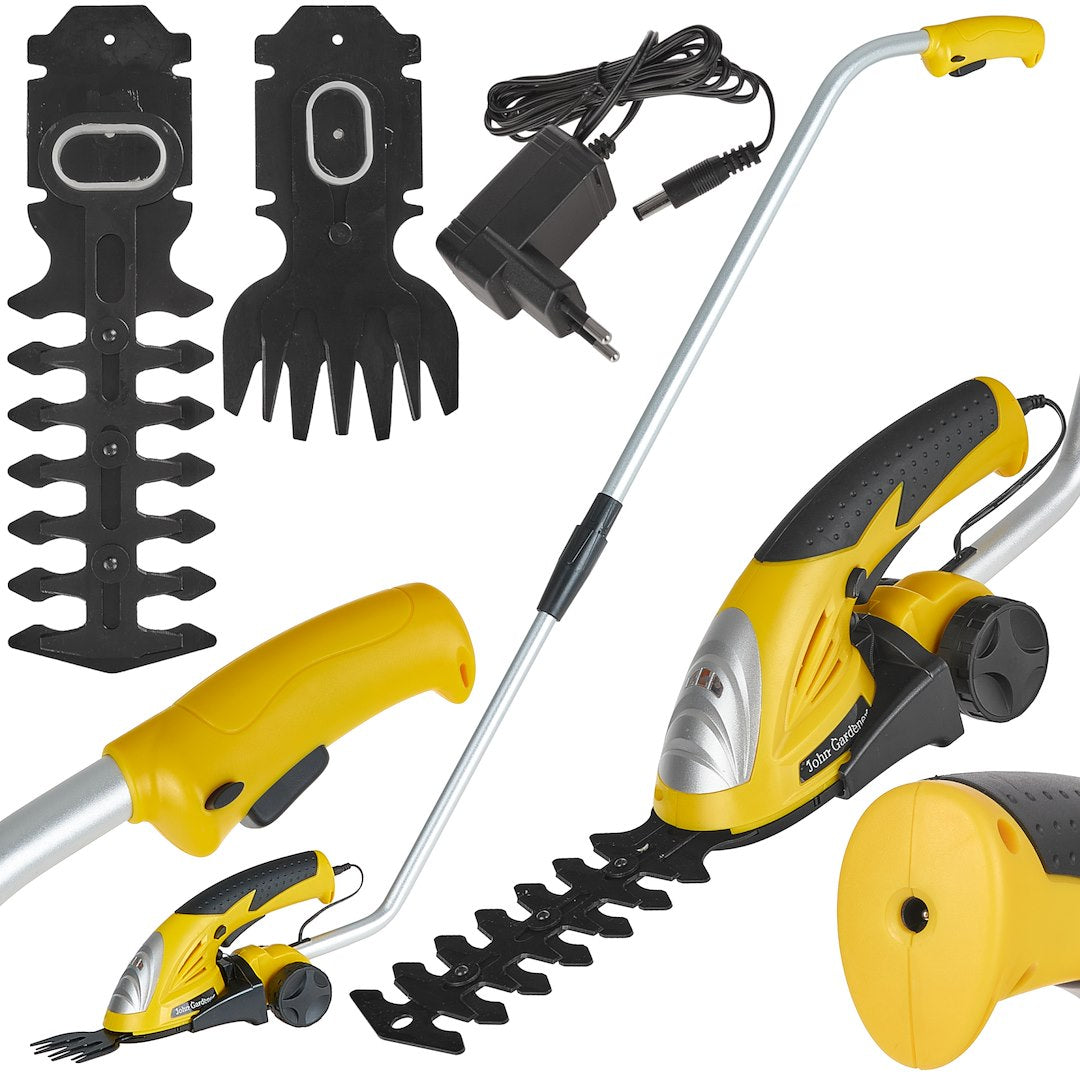7,2V lithium snoerloze grasmachine met 2 messen, oplader en steel