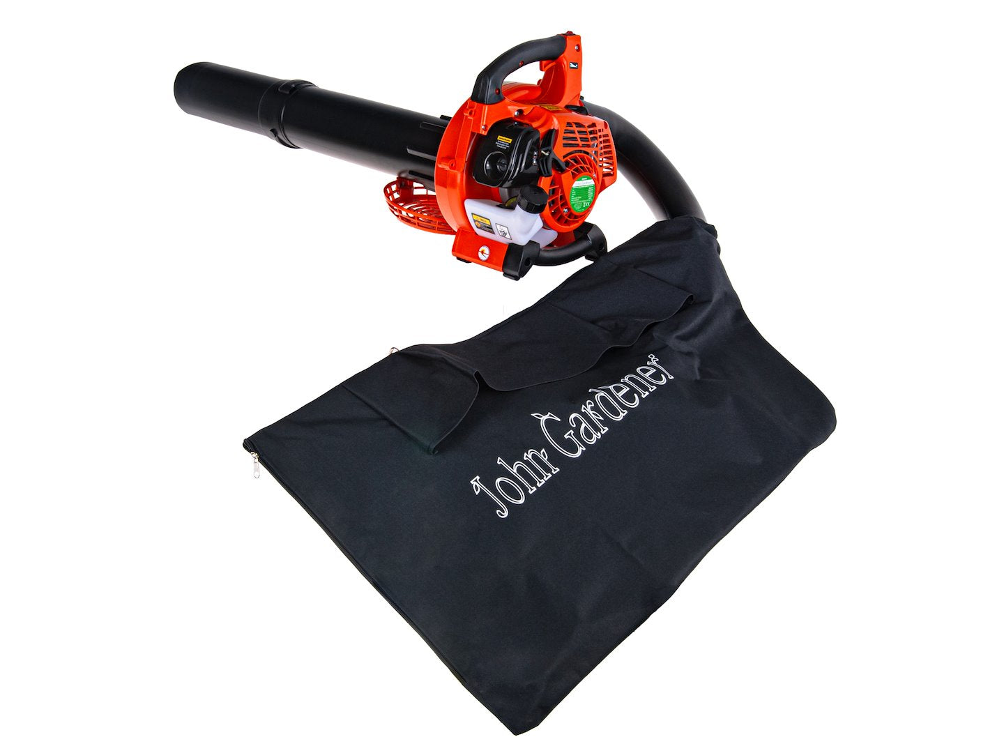 Rugspuit/bladblazer met zuigfunctie voor bladeren