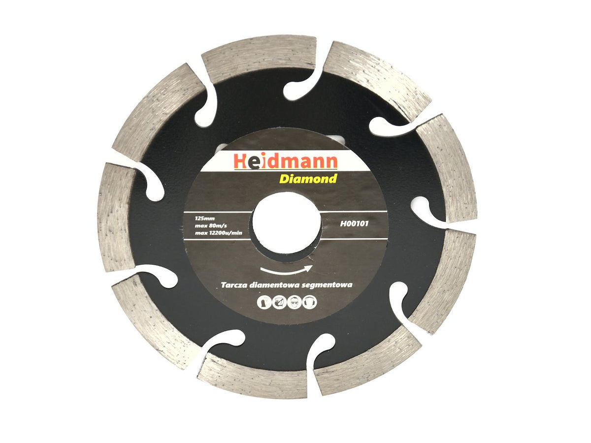 Heidmann Gesegmenteerde Diamantschijf 125x22,2x10mm /zwart/
