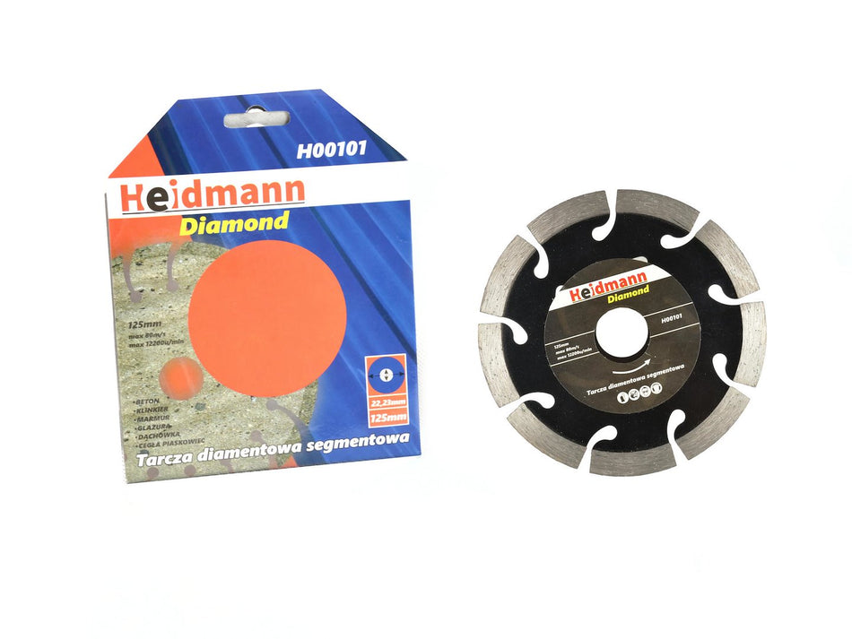 Heidmann Gesegmenteerde Diamantschijf 125x22,2x10mm /zwart/