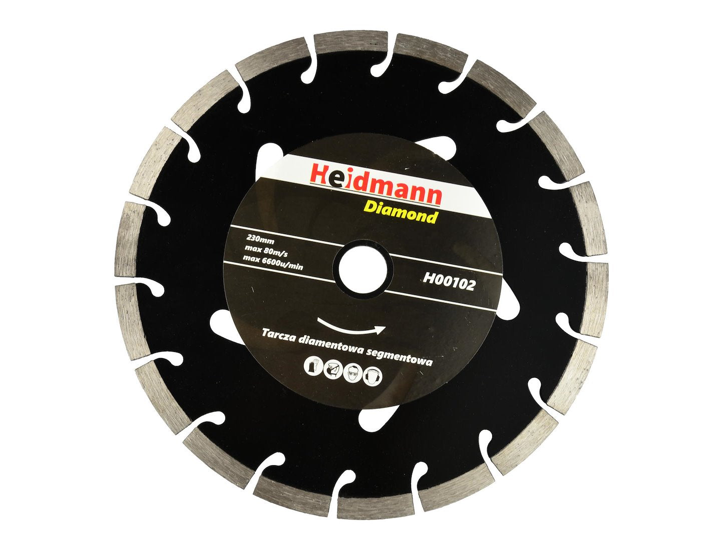 Heidmann Gesegmenteerde Diamantschijf 230x22,2x10mm /zwart/