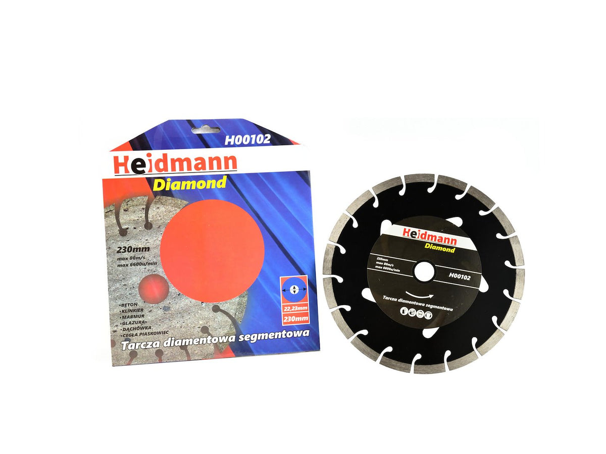 Heidmann Gesegmenteerde Diamantschijf 230x22,2x10mm /zwart/