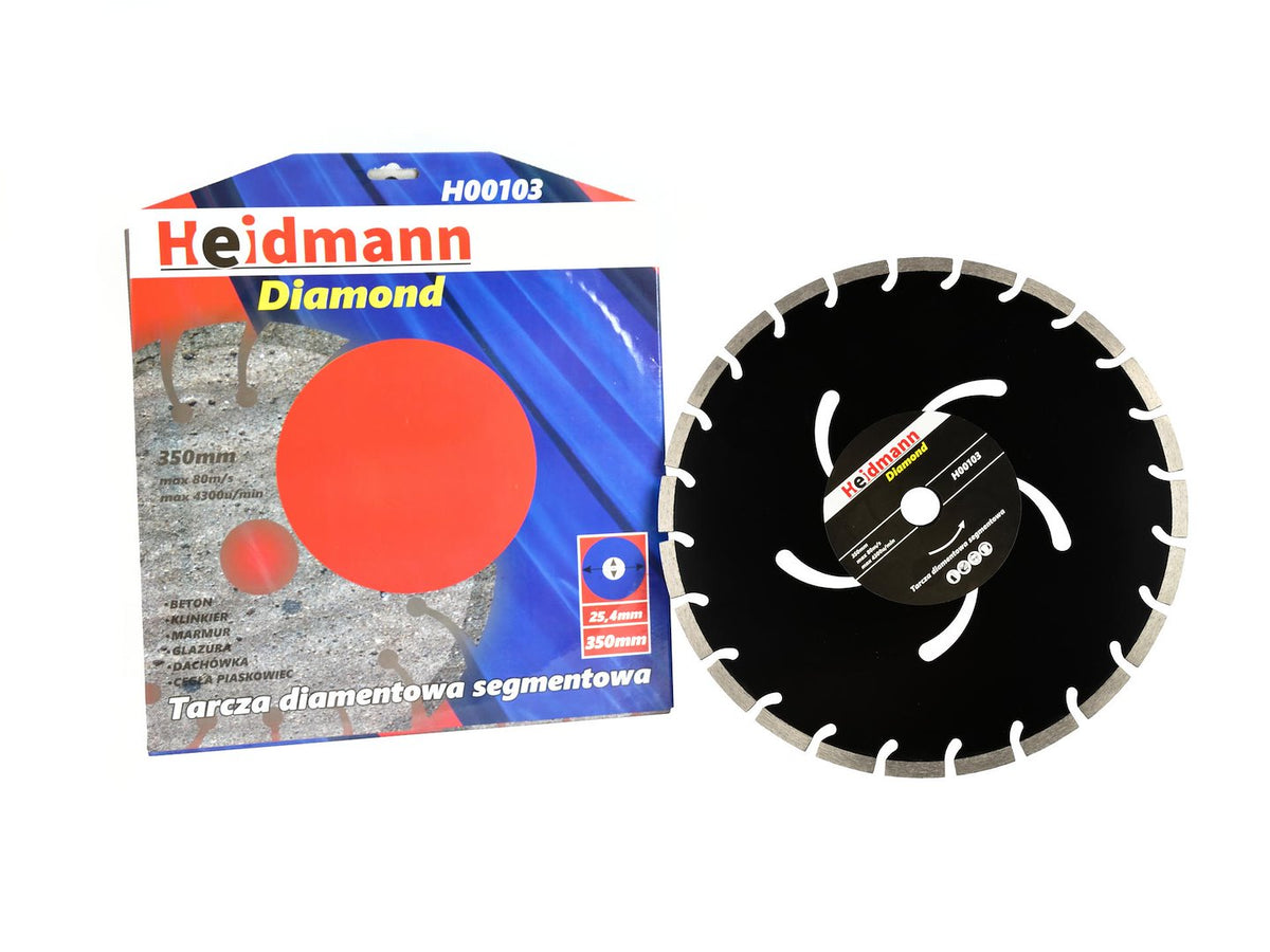 Heidmann Gesegmenteerde Diamantschijf 350x25,4x10mm /zwart/