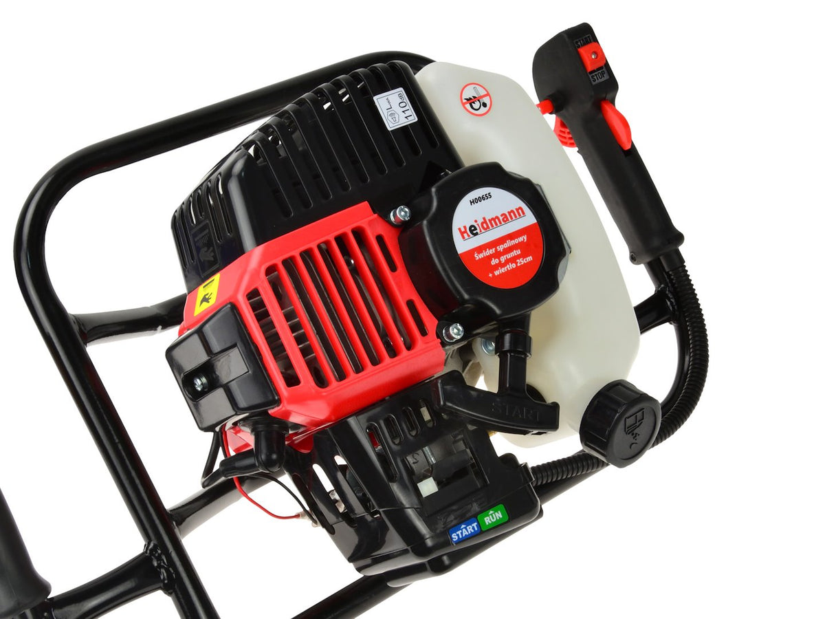 Benzine-aardboor + boor 25cm