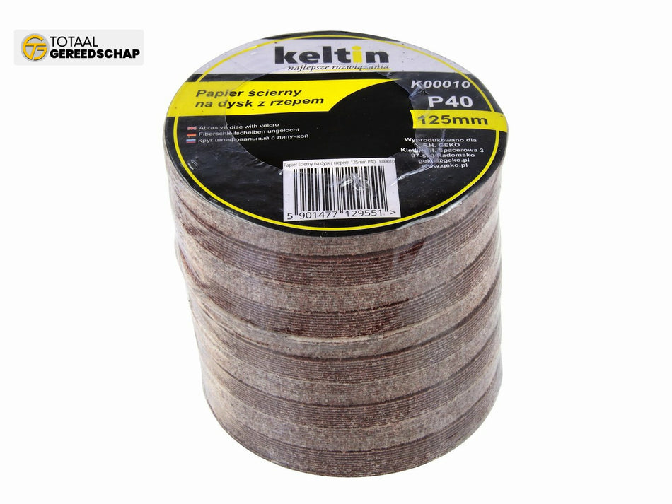 Aluminium oxide velcro disc 125mm P40