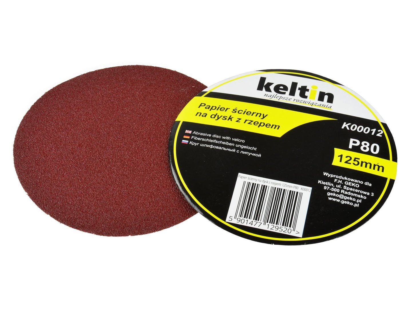 Velcro schijf aluminiumoxide 125mm P80