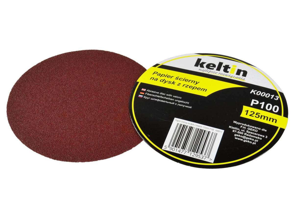 Aluminiumoxide klittenband schijf 125mm P100
