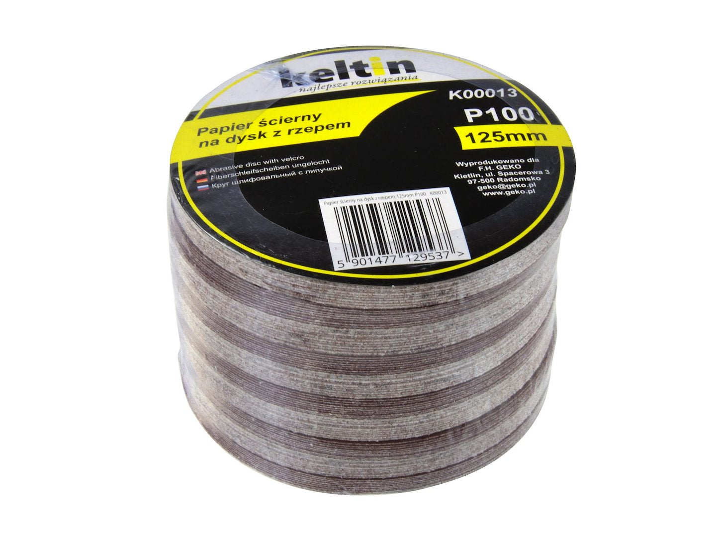 Aluminiumoxide klittenband schijf 125mm P100