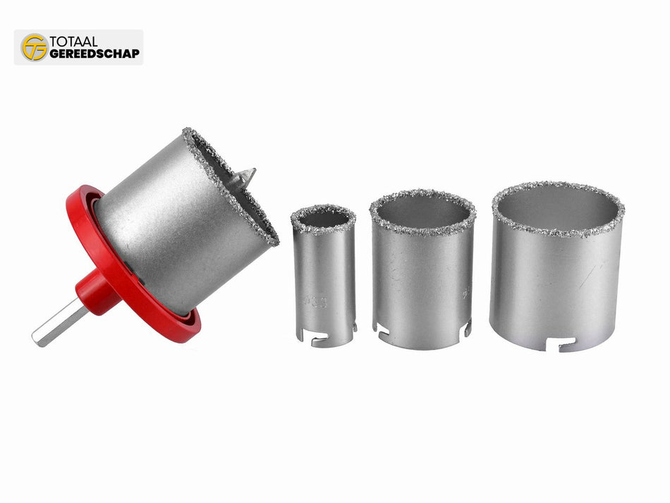 Tungsten Carbide Gritted Hole Saw Set 4 pcs