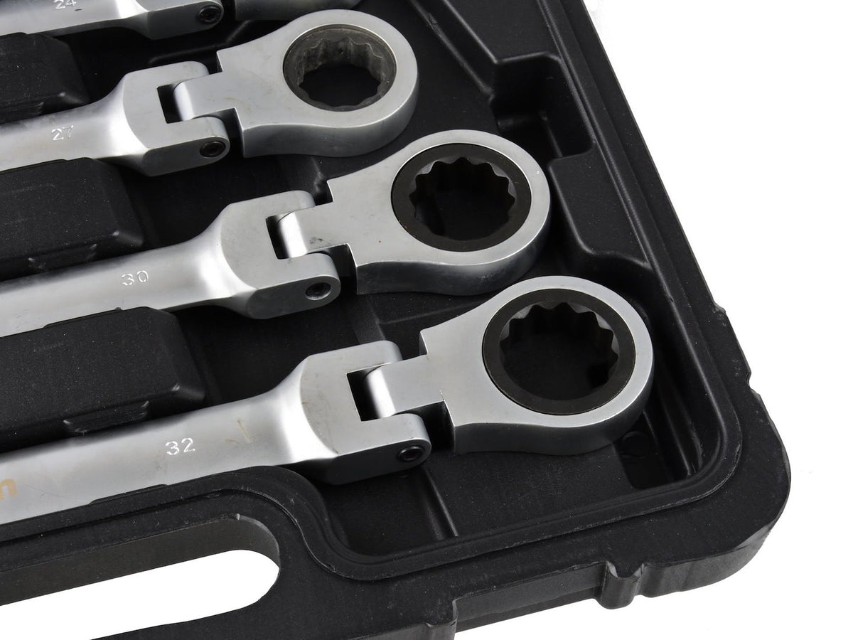 Ratelomkeerbare ringsleutelset 8-32 mm 13 stuks