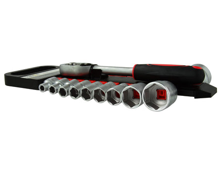 19 stuks doppen 8-32mm met ratel