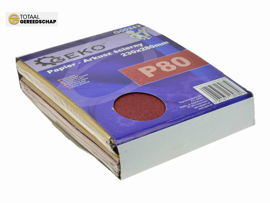 Sand Paper aluminium oxide 230x280mm P80