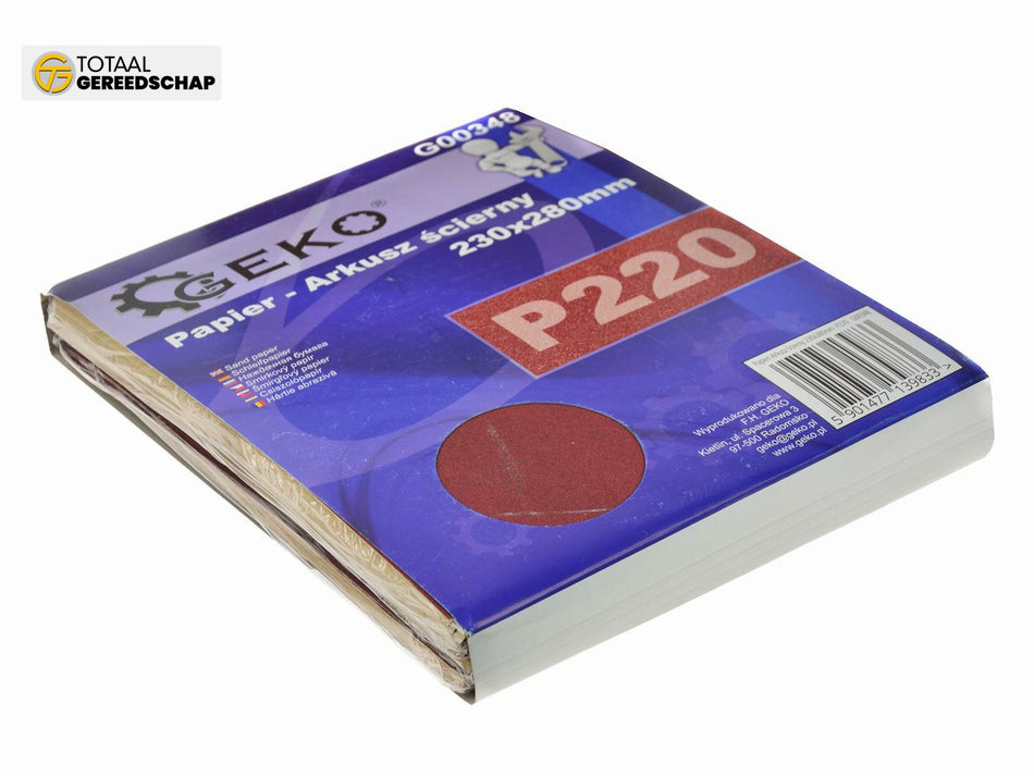 Sand Paper aluminium oxide 230x280mm P220