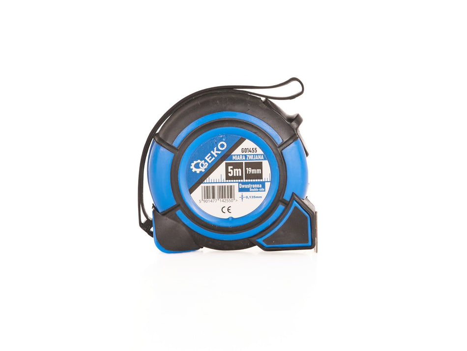 Rolmaat dubbelzijdig 5m x 19mm GEKO