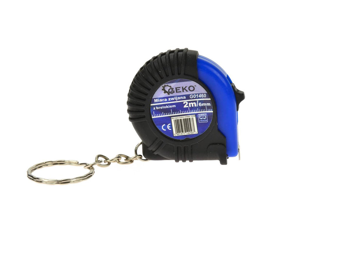 Rolmaat 2m x 6mm met sleutelring GEKO