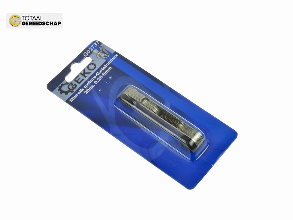Schroefdraadmeetinstrument 0,25-6 mm 24-bladig