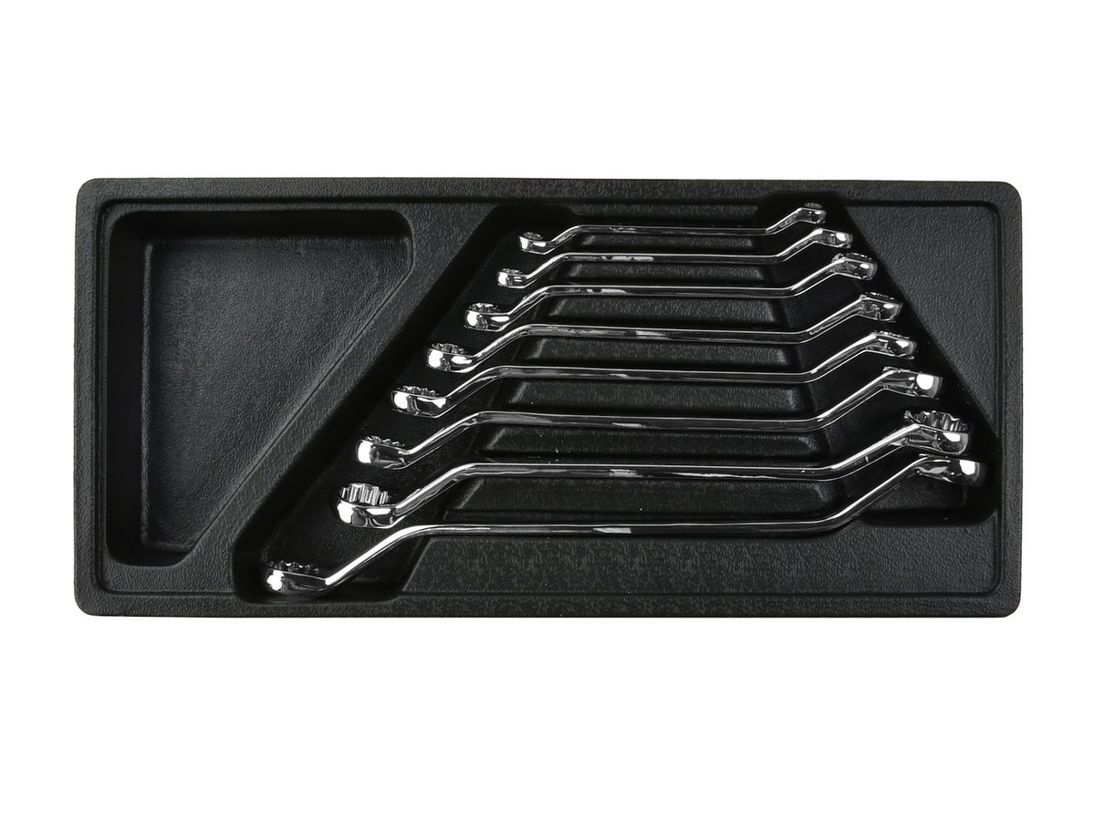 Offset dubbele dopsleutelset 6-22 mm lade-inlegttray (8 stuks)