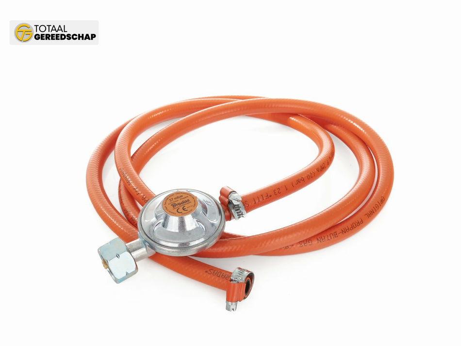 Gas Propane Regulator 37mbar and 2m Gas Hose