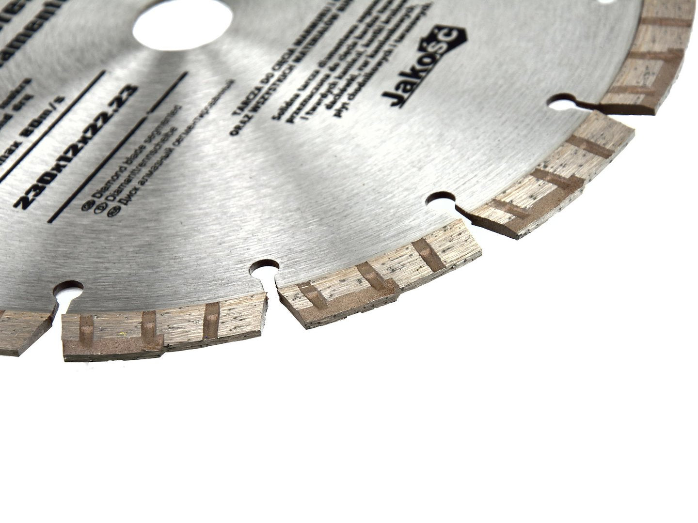 Diamant koudgeperst blad 230 x 12 x 22,23mm segment Turbo Professioneel R&K