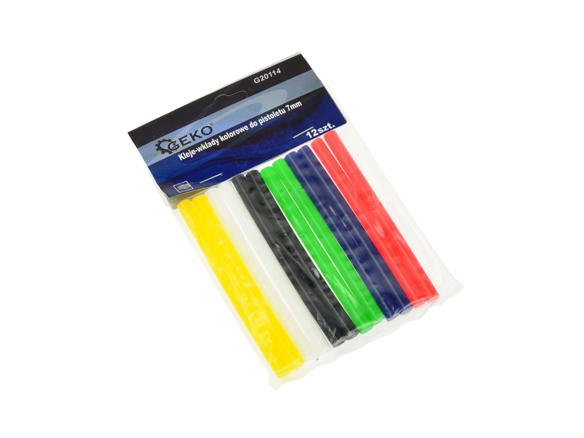 Gekleurde lijmpatronen 7mm 12 stuks voor lijmpistool