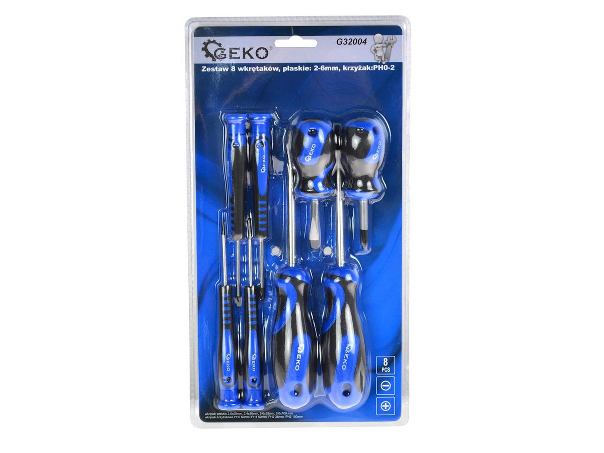 Standaard- en precisieschroevendraaierset Philips & plat 8 stuks