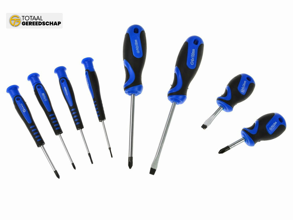 Standard and Precision Scredriver Set Philips & Slotted 8pcs