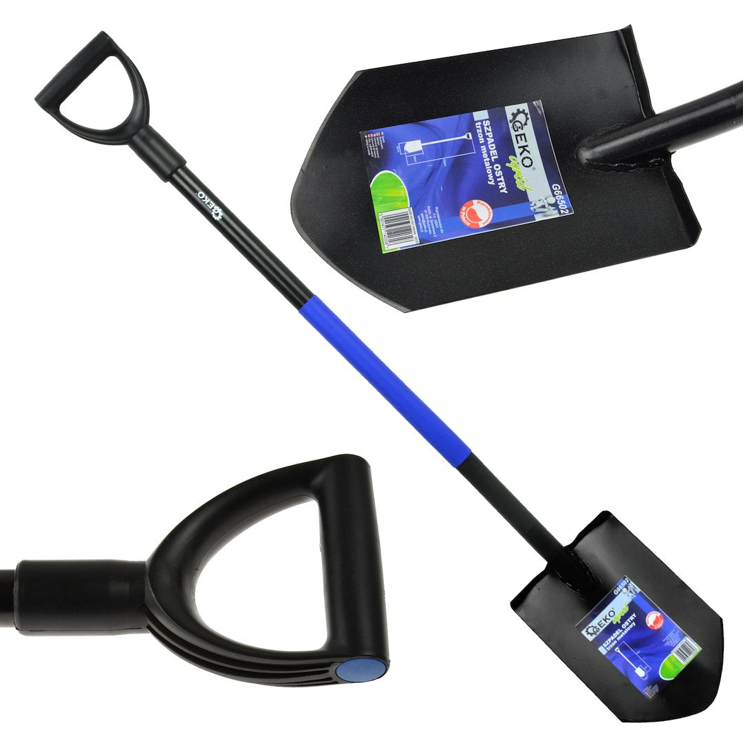 Puntige graafspade met stalen D-handvat