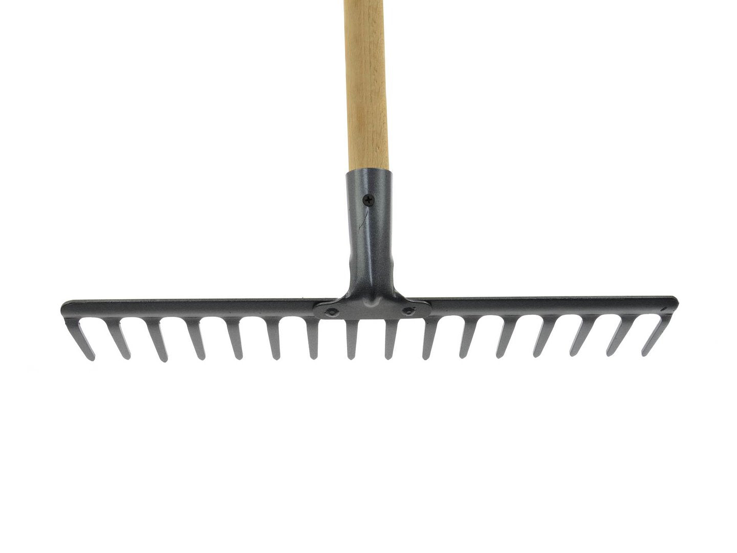 Hark met 16 tanden en houten steel
