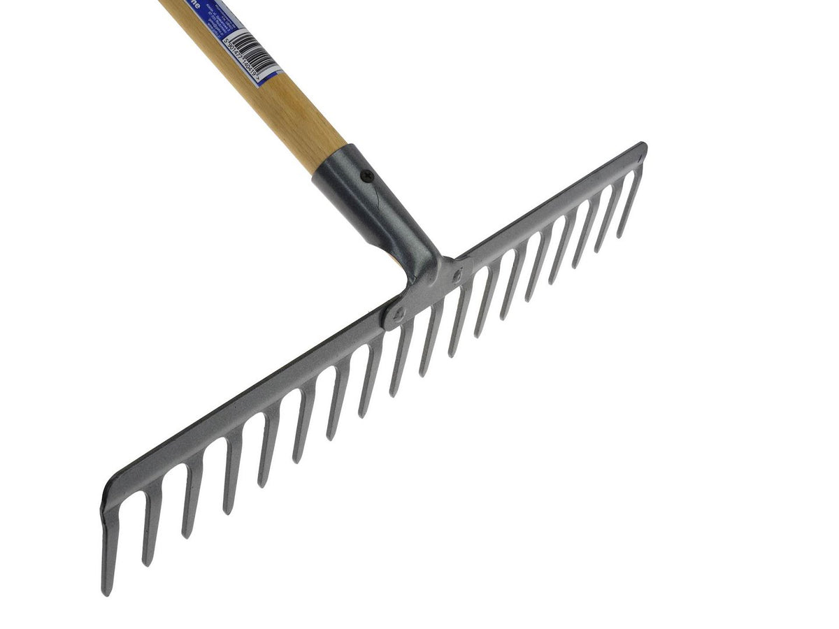 Hark met 18 tanden en houten steel