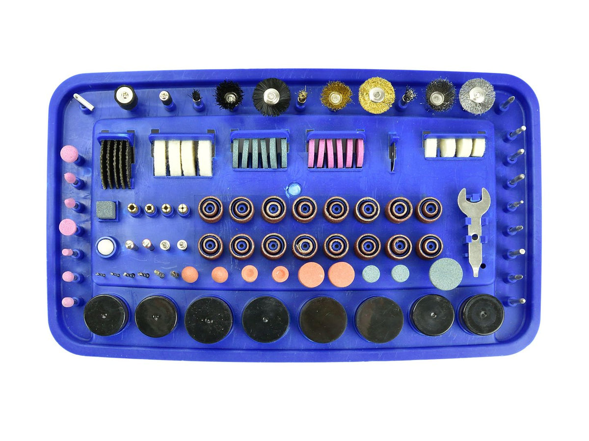 Multigereedschap met Flex-as en Accessoires Assortiment 222 stuks