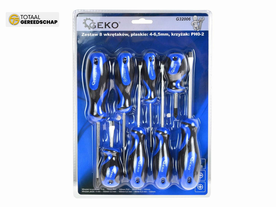 Screwdriver Set Philips & Slotted 8pcs