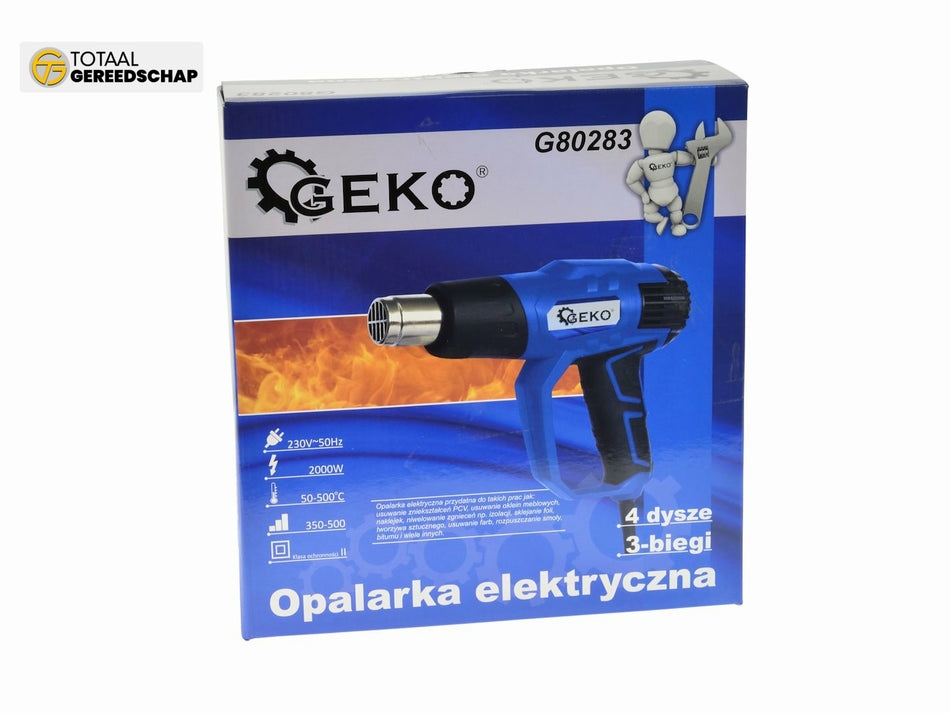 Heat gun 2000W power adjustment + 4pcs accessories