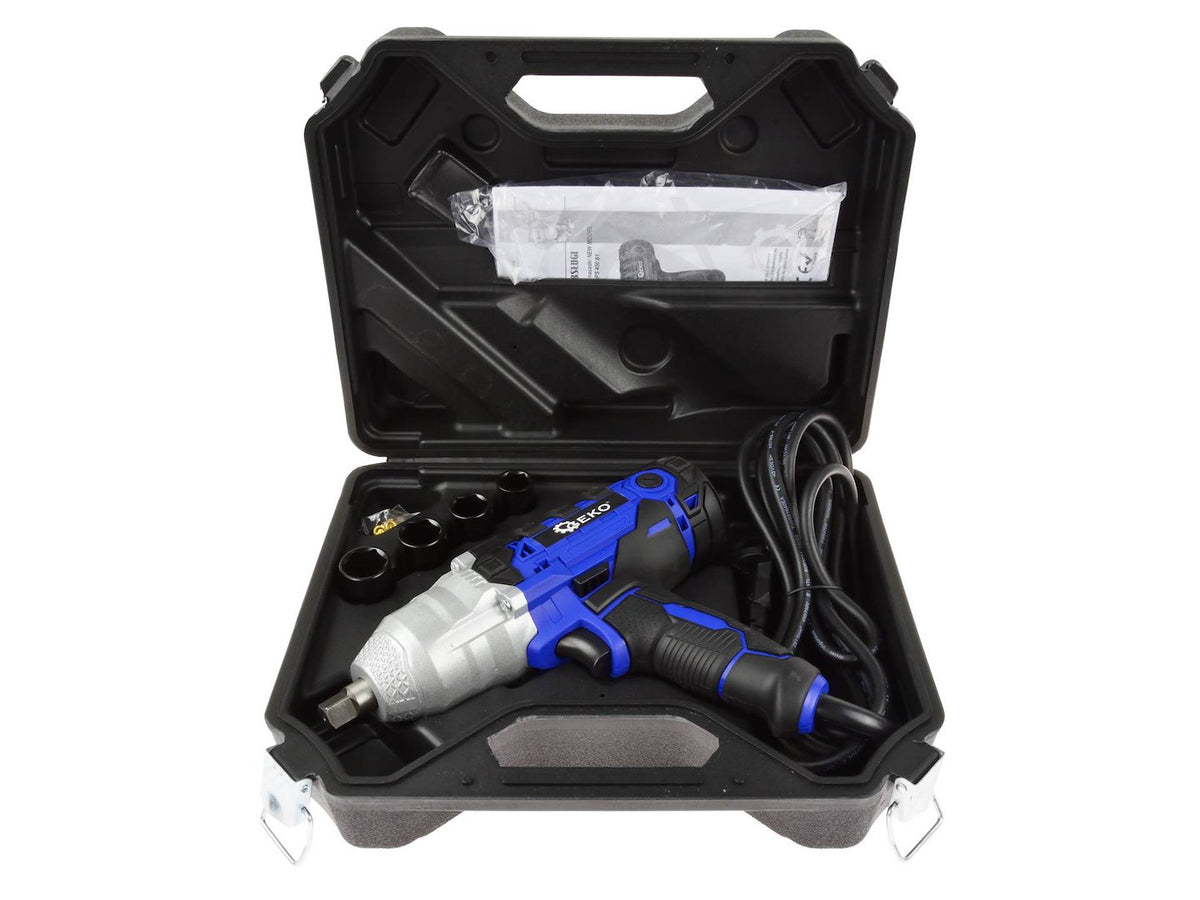 450W Elektrische slagmoersleutel 230V 1/2" aandrijving + doppen NIEUW MODEL