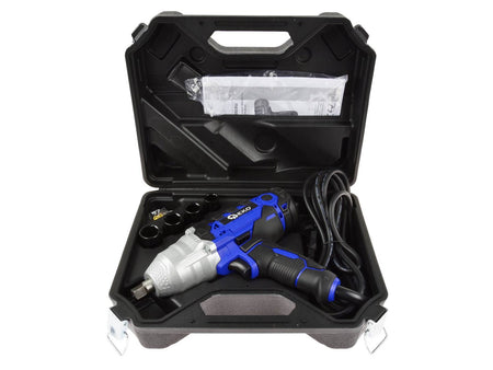 450W Elektrische slagmoersleutel 230V 1/2" aandrijving + doppen NIEUW MODEL