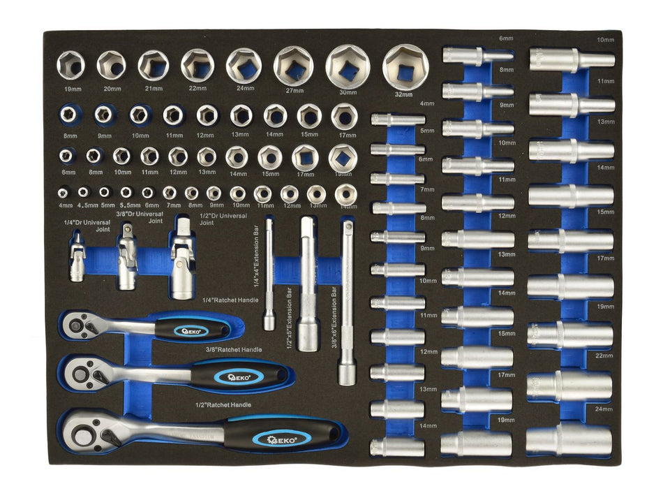 80-delige doppenset 1/4" & 1/2"