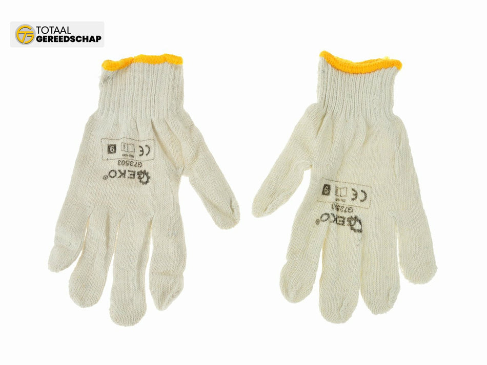 Natural white cotton glove